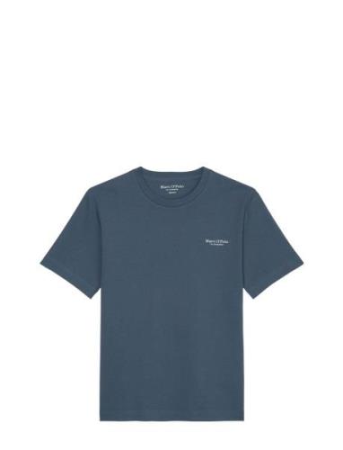 T-Shirts Short Sleeve Tops T-Kortærmet Skjorte Blue Marc O'Polo