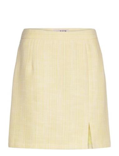 Annali Bouchle Skirt Kort Nederdel Yellow A-View