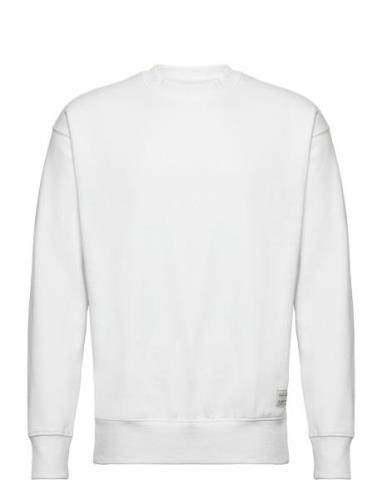 Sdlenz Crew Sw Tops Sweatshirts & Hoodies Sweatshirts White Solid