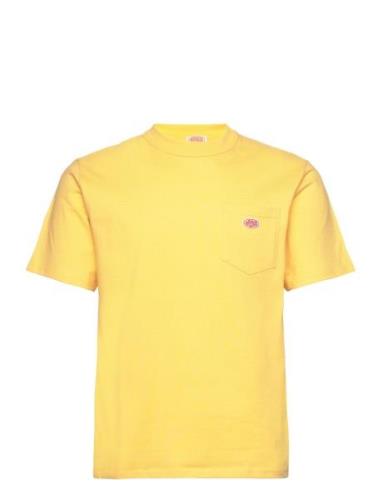 Basic Pocket T-Shirt Héritage Tops T-Kortærmet Skjorte Yellow Armor Lu...