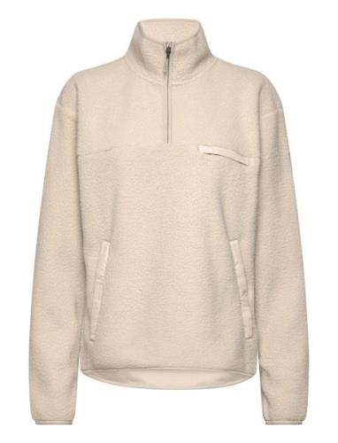 Yoke Halfzip Sport Sweatshirts & Hoodies Fleeces & Midlayers Beige Ten...