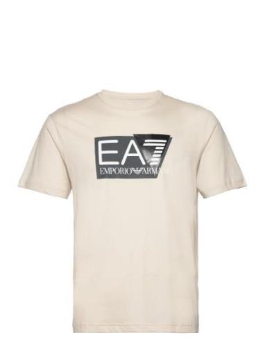 T-Shirt Tops T-Kortærmet Skjorte Cream EA7