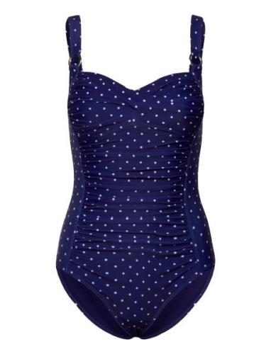 Bloom Dot Shaping Bs O Badedragt Badetøj Navy Hunkemöller