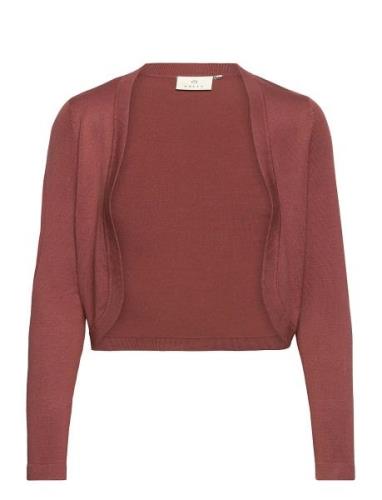 Astrid Bolero Tops Knitwear Cardigans Red Kaffe