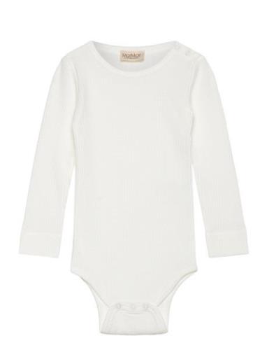 Plain Body Ls Bodies Long-sleeved White MarMar Copenhagen