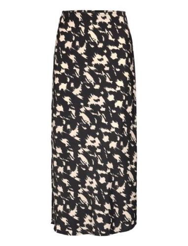 Cc Heart Skyler Mid Length Printed Knælang Nederdel Black Coster Copen...