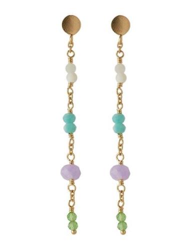 Sea Colour Earrings Ørestickere Smykker Gold Pernille Corydon