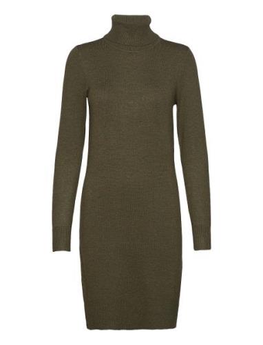 U6801, Milasz Rollneck Dress Knælang Kjole Green Saint Tropez