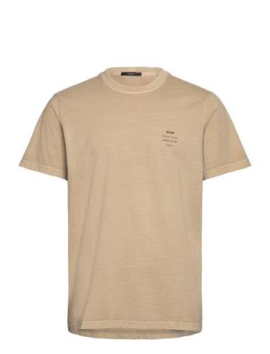 Organic Neuw Band Tee Tops T-Kortærmet Skjorte Beige NEUW