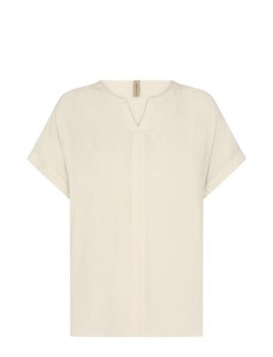 Sc-Radia Tops Blouses Short-sleeved Cream Soyaconcept