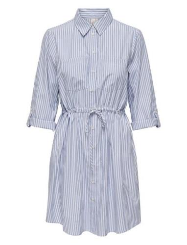 Onlsarah Ls Shirt Dress Wvn Kort Kjole Blue ONLY