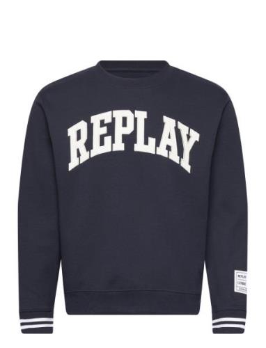 Jumper Regular Tops Sweatshirts & Hoodies Sweatshirts Blue Replay