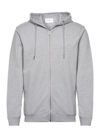 Zip Hoodie Tops Sweatshirts & Hoodies Hoodies Grey Bread & Boxers