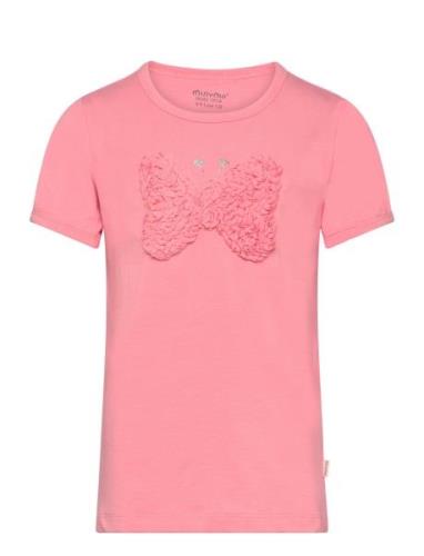 T-Shirt Ss Tops T-Kortærmet Skjorte Pink Minymo