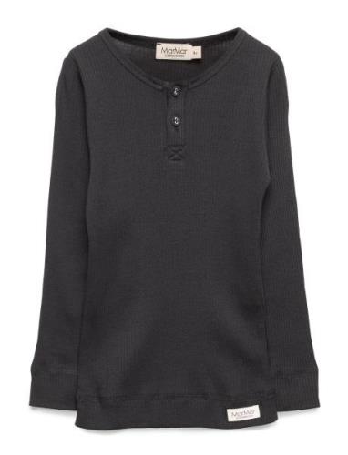 Tee Ls Tops T-shirts Long-sleeved T-Skjorte Black MarMar Copenhagen