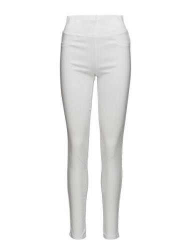 Fqshantal-Pa-Power Bottoms Trousers Slim Fit Trousers White FREE/QUENT