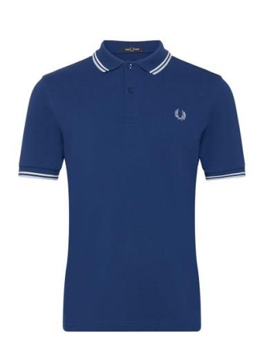 Twin Tipped Fp Shirt Tops Polos Short-sleeved Blue Fred Perry