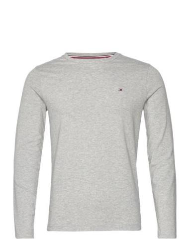 Stretch Extra Slim Fit Long Sleeve Tee Tops T-Langærmet Skjorte Grey T...