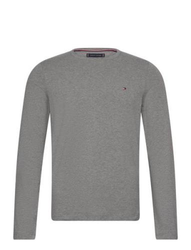 Stretch Extra Slim Fit Long Sleeve Tee Tops T-Langærmet Skjorte Grey T...