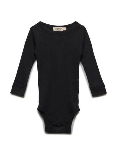 Plain Body Ls Bodies Long-sleeved Black MarMar Copenhagen