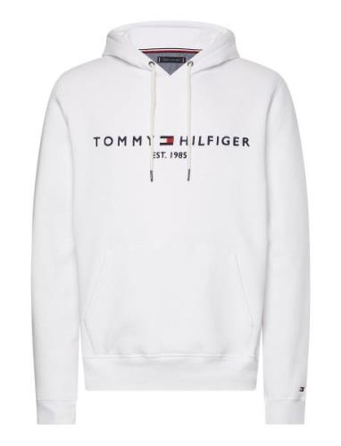 Tommy Logo Hoody Tops Sweatshirts & Hoodies Hoodies White Tommy Hilfig...