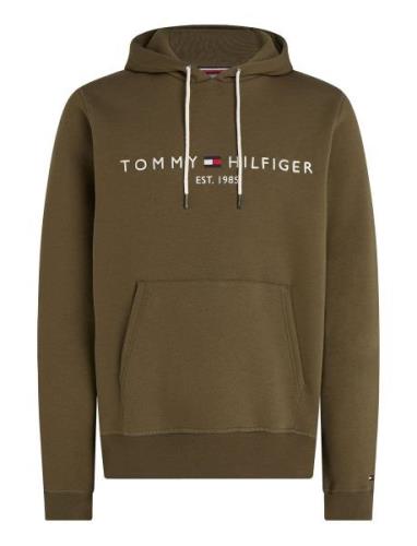 Tommy Logo Hoody Tops Sweatshirts & Hoodies Hoodies Green Tommy Hilfig...