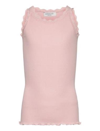 Rkbeatha Sl Strap Lace Top Tops T-shirts Sleeveless Pink Rosemunde Kid...