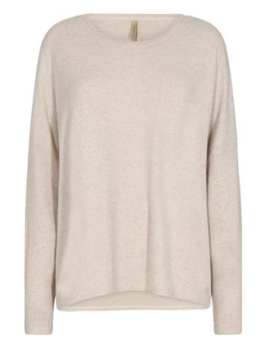 Sc-Biara Tops Knitwear Jumpers Cream Soyaconcept