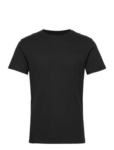 Crew-Neck Cotton Tops T-Kortærmet Skjorte Black Bread & Boxers