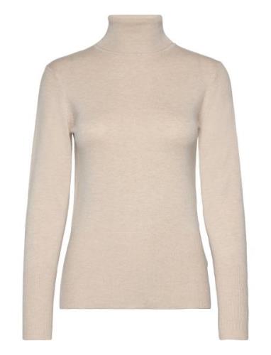 Sc-Dollie Tops Knitwear Turtleneck Beige Soyaconcept