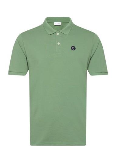 Rowan Basic Polo - Gots/Vegan Tops Polos Short-sleeved Green Knowledge...