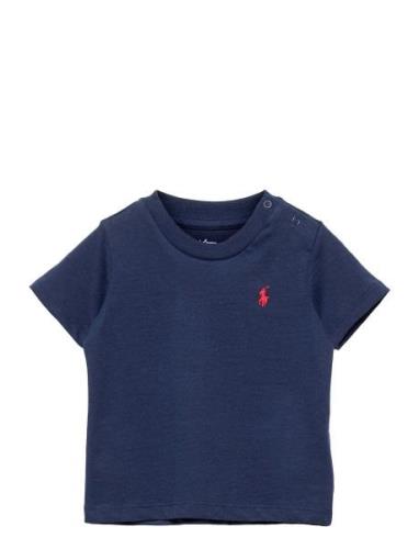 Cotton Jersey Crewneck Tee Tops T-Kortærmet Skjorte Blue Ralph Lauren ...