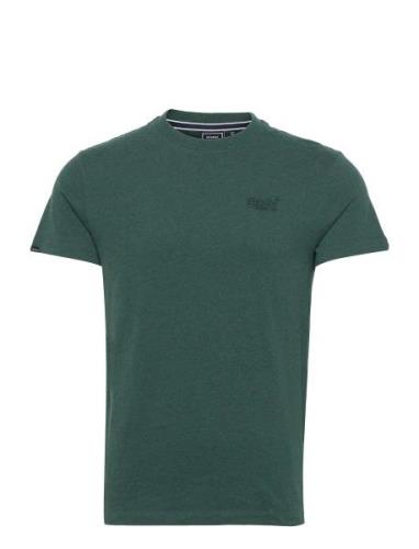 Vintage Logo Emb Tee Tops T-Kortærmet Skjorte Green Superdry