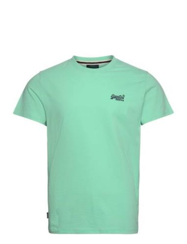 Vintage Logo Emb Tee Tops T-Kortærmet Skjorte Green Superdry