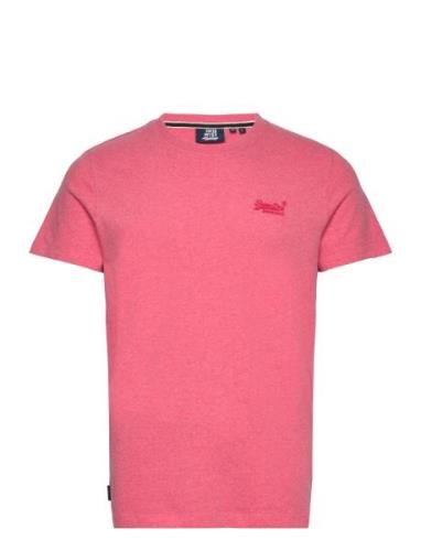 Vintage Logo Emb Tee Tops T-Kortærmet Skjorte Pink Superdry