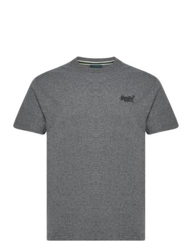 Vintage Logo Emb Tee Tops T-Kortærmet Skjorte Grey Superdry