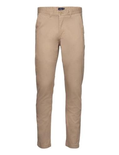 Daniel Twill Chinos Bottoms Trousers Chinos Beige Kronstadt