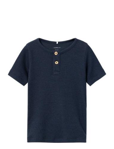 Nmmkab Ss Top Noos Tops T-Kortærmet Skjorte Navy Name It