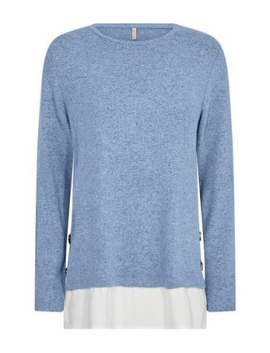 Sc-Biara Tops Knitwear Jumpers Blue Soyaconcept