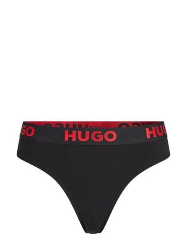 Thong Sporty Logo G-streng Undertøj Black HUGO