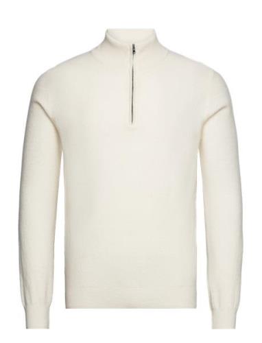 Gunvald Tops Knitwear Half Zip Jumpers White SIR Of Sweden