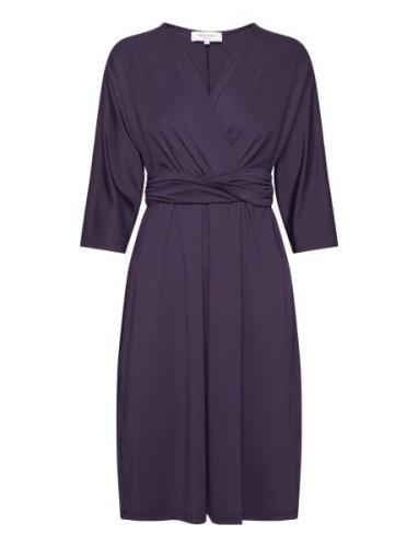 Dress Knælang Kjole Purple Rosemunde