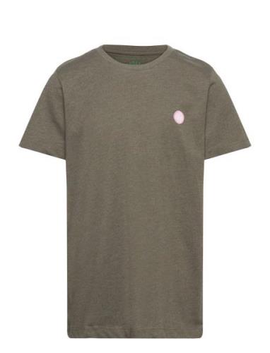 Timmi Recycled Tops T-Kortærmet Skjorte Khaki Green Kronstadt