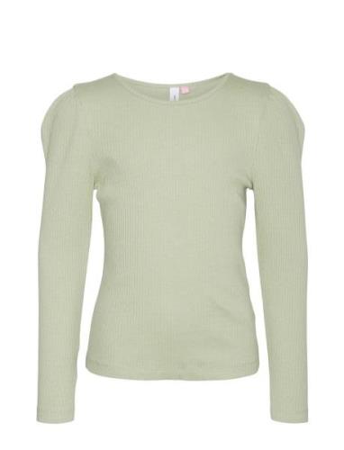 Vmlavender Ls Top Girl Noos Tops T-shirts Long-sleeved T-Skjorte Green...