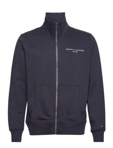 Tommy Logo Zip Thru Stand Collar Tops Sweatshirts & Hoodies Sweatshirt...