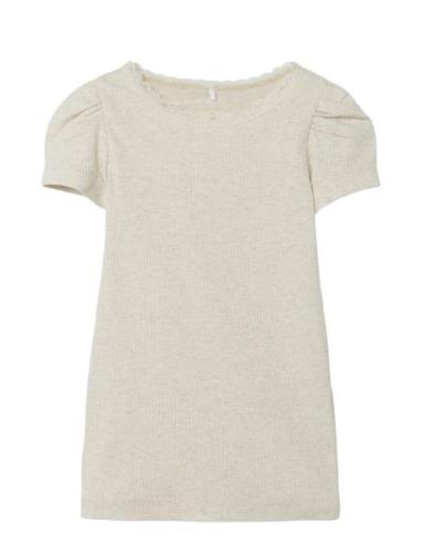 Nmfkab Ss Top Noos Tops T-Kortærmet Skjorte Beige Name It