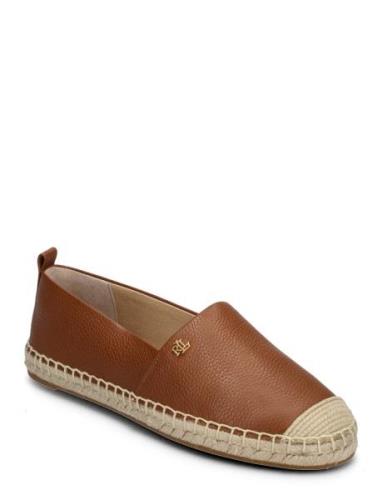 Cameryn Iv Tumbled Leather Espadrille Espadrillos Flade Sandal Brown L...