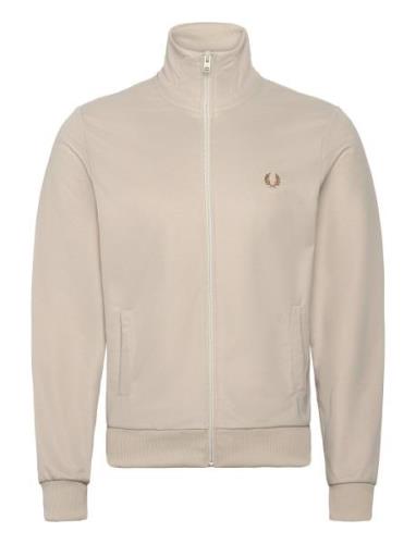 Track Jacket Tops Sweatshirts & Hoodies Sweatshirts Beige Fred Perry