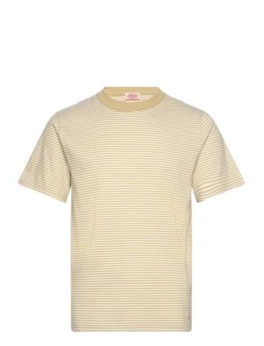 Striped T-Shirt Héritage Tops T-Kortærmet Skjorte Khaki Green Armor Lu...