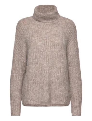 Cubrava Rollneck Tops Knitwear Turtleneck Brown Culture